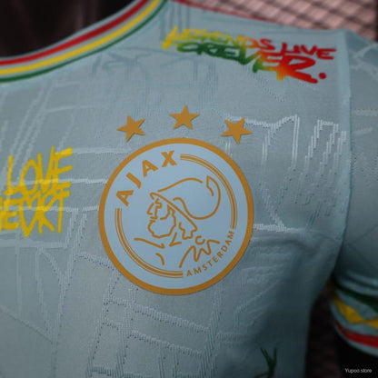 Player Version 25/26 Ajax Navy Sky blue with Bob Marley Tribute Jersey