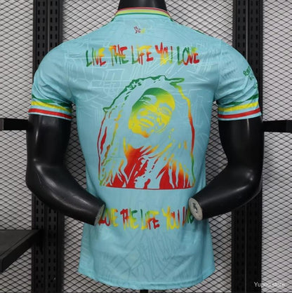 Player Version 25/26 Ajax Navy Sky blue with Bob Marley Tribute Jersey