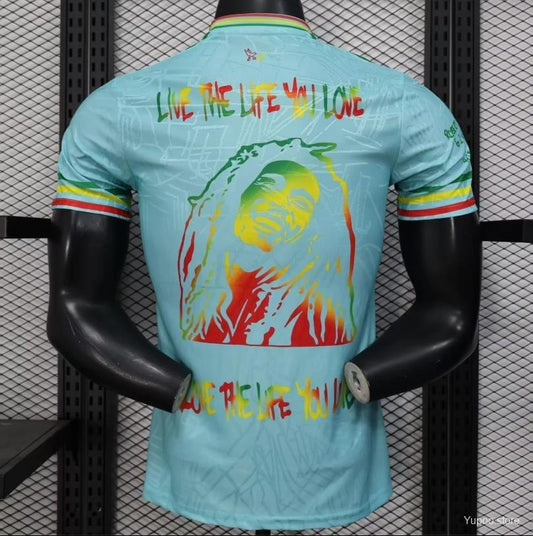 Player Version 25/26 Ajax Navy Sky blue with Bob Marley Tribute Jersey
